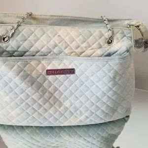 Medium blue & white quilted denim Hello Kitty bag Hello Kitty | Accessories | Medium Blue White Quilted Denim  main image 2